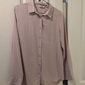 UNIQLO Button Up Blouse, Size XS, Light Mauve
